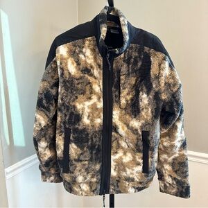 VRST Men’s Sherpa Full Zip Jacket Warm Stone Fleece Medium Heavyweight  NEW Camo